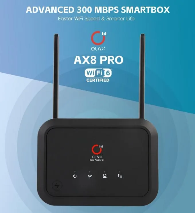 راوتر منزلي جوكر يعمل على جميع الشبكات Olax AX8 PRO مع بطارية داخليه 5000 ملي امبير